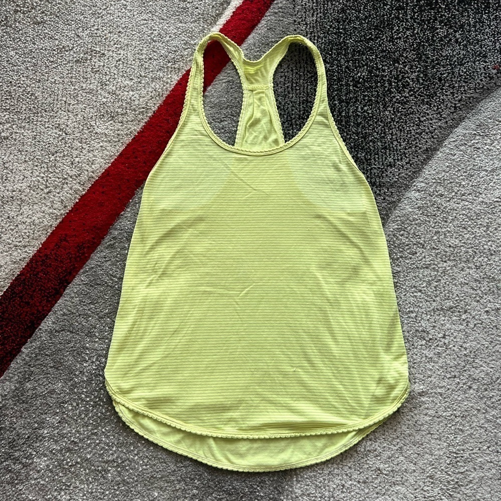 Lululemon Green Neon Racerback Tank Top